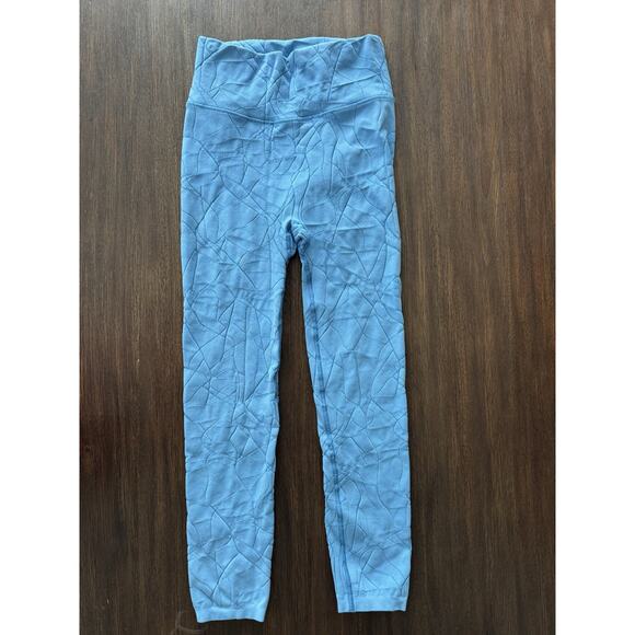 Sweaty Betty Seamless Leggings Motion Jacquard 7/8 Regatta Blue M - Picture 2 of 11